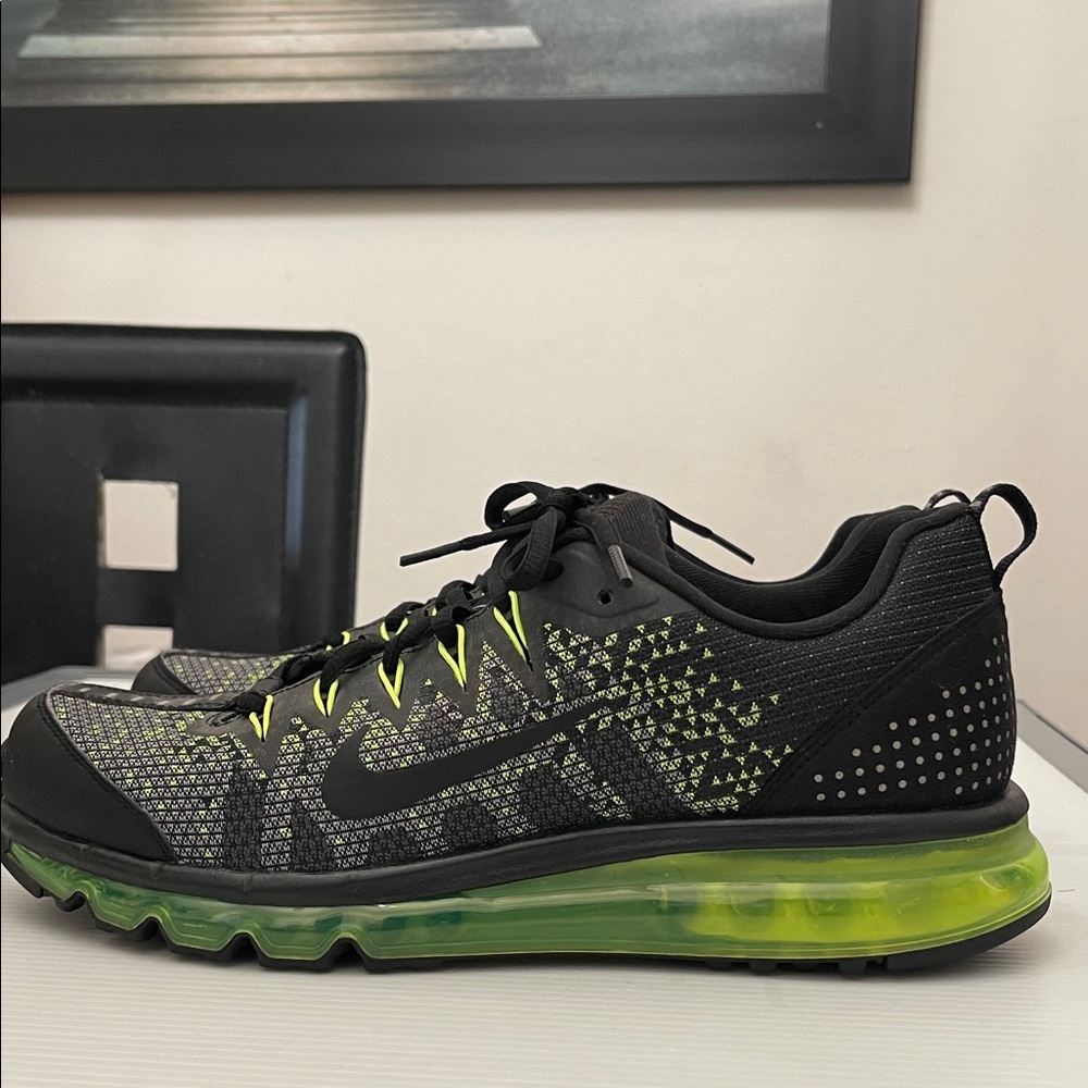 Nike Black and Neon Green Sneakers